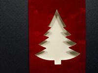 Fluweel Kaart Kerstboom rood OP=OP - Klik op de afbeelding om het venster te sluiten